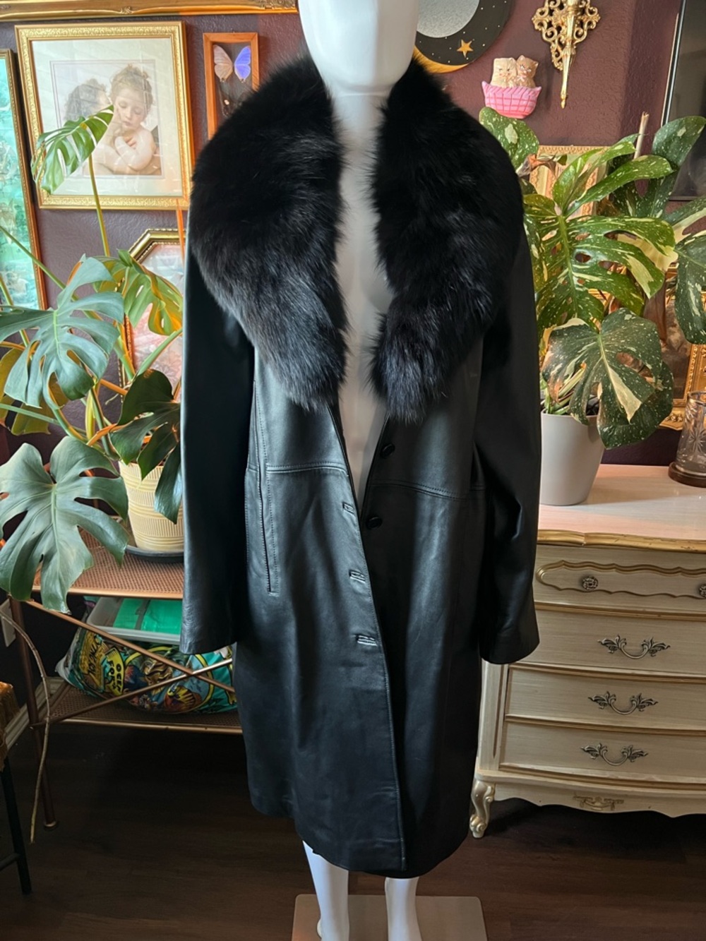 NWT Avenue Leather Fox Fur Coat Plus Size 22/24